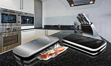 Vacuum Sealer By NutriChef | Automatic Vacuum Air Sealing System For Food Preservation w/Starter Kit | Compact Design | Lab Tested | Dry & Moist Food Modes | Led Indicator Lights (Silver)
