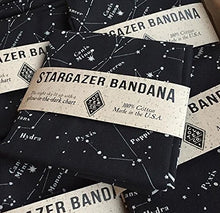 Colter Co. Star Chart Survival Bandana With Glow in the Dark Ink | 100% Cotton Black Bandana, Constellation Star Chart, Made in the USA by