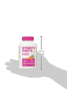 SmartyPants Women's Complete Daily Gummy Vitamins: Gluten Free, Multivitamin, CoQ10 & Omega 3 Fish Oil (DHA/Epa Fatty Acids), Folate (Methylfolate), Non-GMO, 120 Count (20 Day Supply)