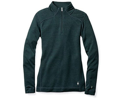 SmartWool Women's Merino 250 Baselayer 1/4 Zip (Lochness Heather- Past Season) Medium