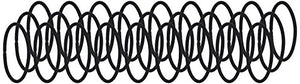 Goody Ouchless Women's Braided Elastic Thick, Black, 27 Count, 4MM for Medium Hair