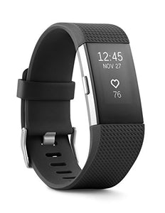 Fitbit Charge 2 Heart Rate + Fitness Wristband, Black, Large (US Version)