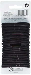 Goody Ouchless Women's Braided Elastic Thick, Black, 27 Count, 4MM for Medium Hair