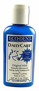 Eco-Dent Daily Care Baking Powder Toothpowder, Original Mint, 2 oz (56 g)