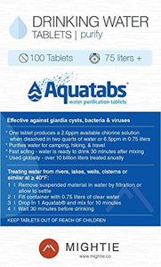 100 Pack - World's #1 Water Purification Tablets - Aquatabs