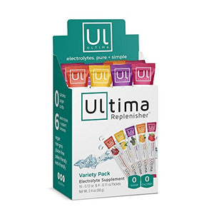 Ultima Replenisher Electrolyte Hydration Powder, Variety Pack, 20 Count Stickpacks - Sugar Free, 0 Calories, 0 Carbs - Gluten-Free, Keto, Non-GMO, Vegan