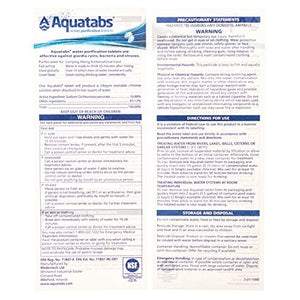 100 Pack - World's #1 Water Purification Tablets - Aquatabs